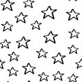 Geometric seamless hand drawn pattern